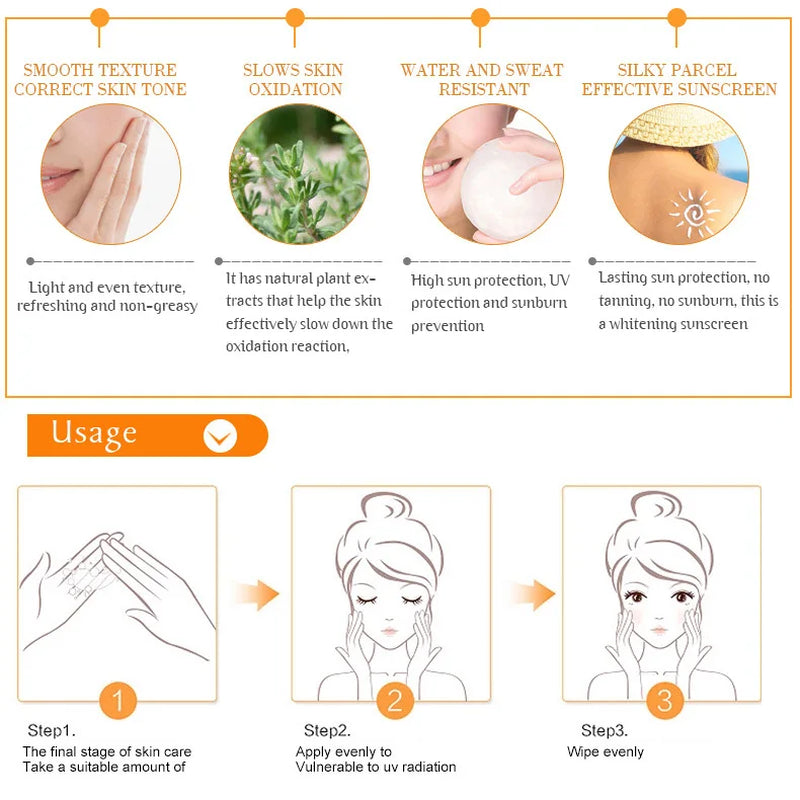 Facial Body Sunscreen Whitening Sun Cream Sunblock Skin Protective Cream Anti-Aging Oil-Control Moisturizing SPF90 Face