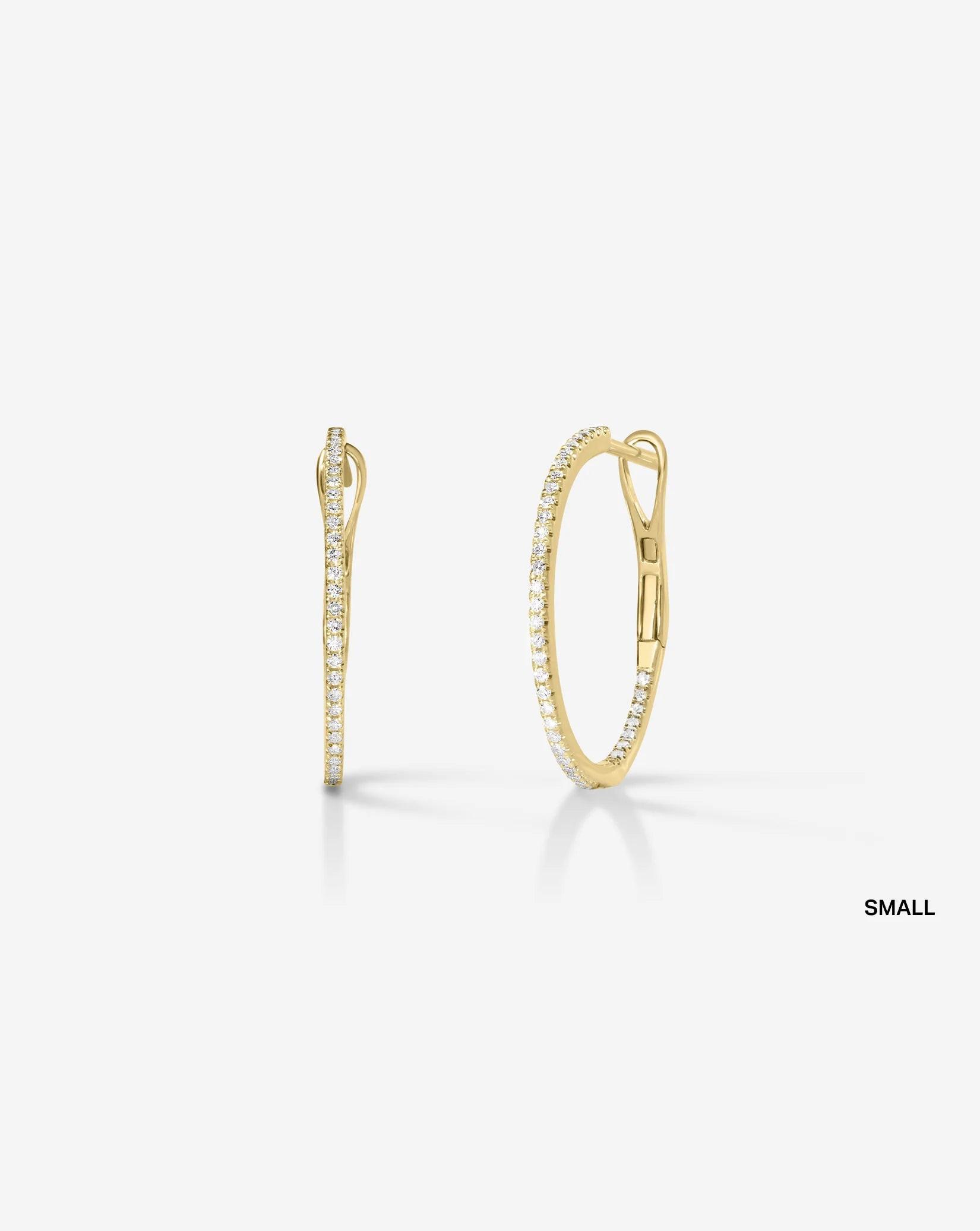 Sparkling Diamond Hoop Earrings.