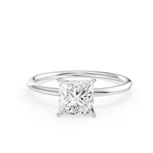 Stunning 10K Yellow Gold Princess Cut Diamond Solitaire Engagement Ring - The Perfect April Birthstone Gift for Her