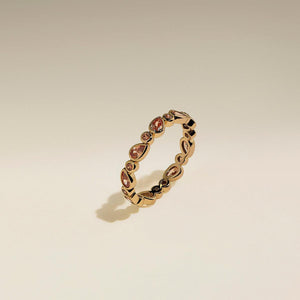 Stunning Gold Sunset Pear Band Ring - Perfect for Every Occasion!.