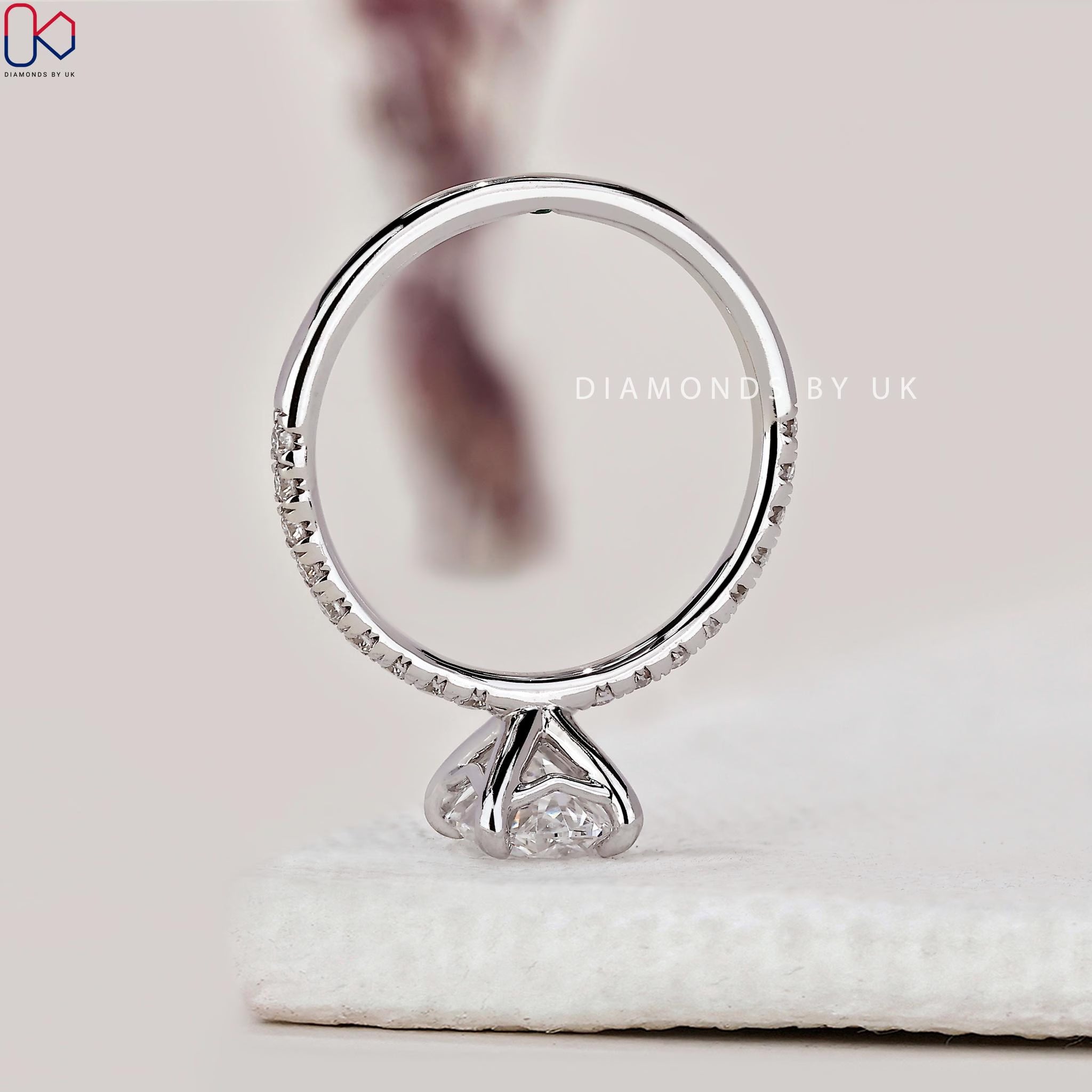 Real Oval Lab Grown Diamond Engagement Ring Oval Lab Diamond Anniversary Ring Oval Brilliant Lab Diamond Ring Oval Proposal Ring for Her