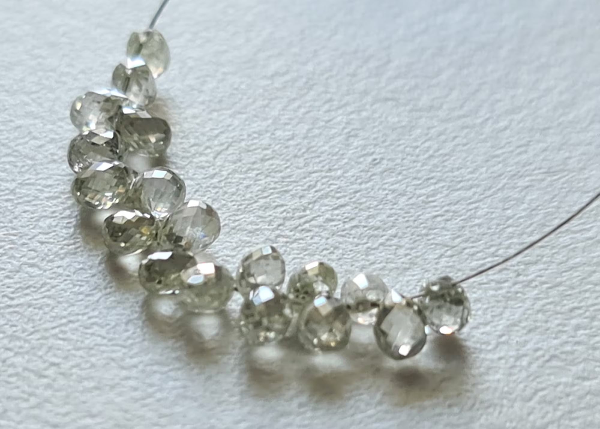 2.4X1.7Mm-3.2X2.5Mm Clear White Diamond Drop, Sparkling Clear White Faceted Diamond Tear Drops, Diamond Drops (1Pc to 2Pcs Option)-Ppsk12