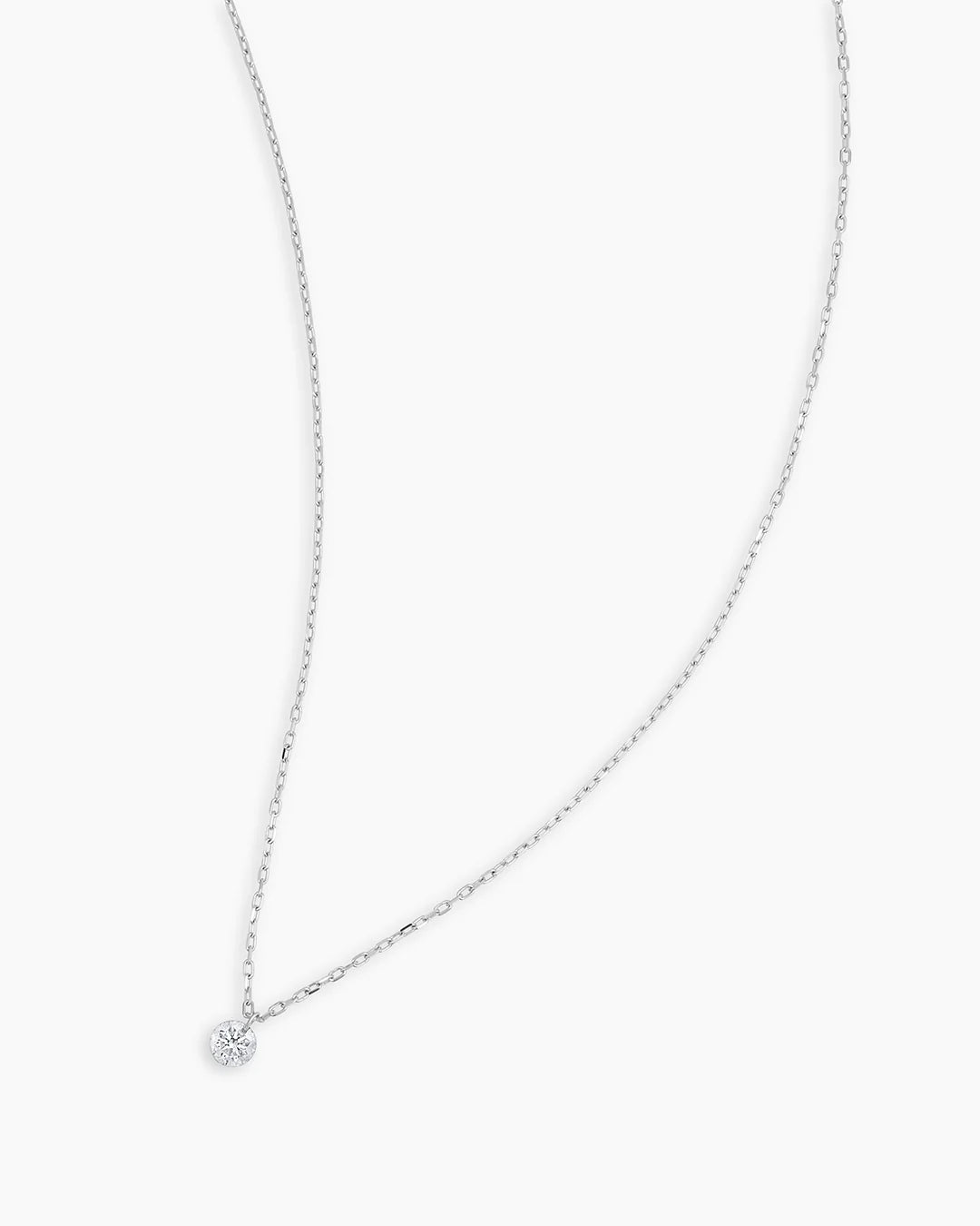18K Floating Diamond Necklace