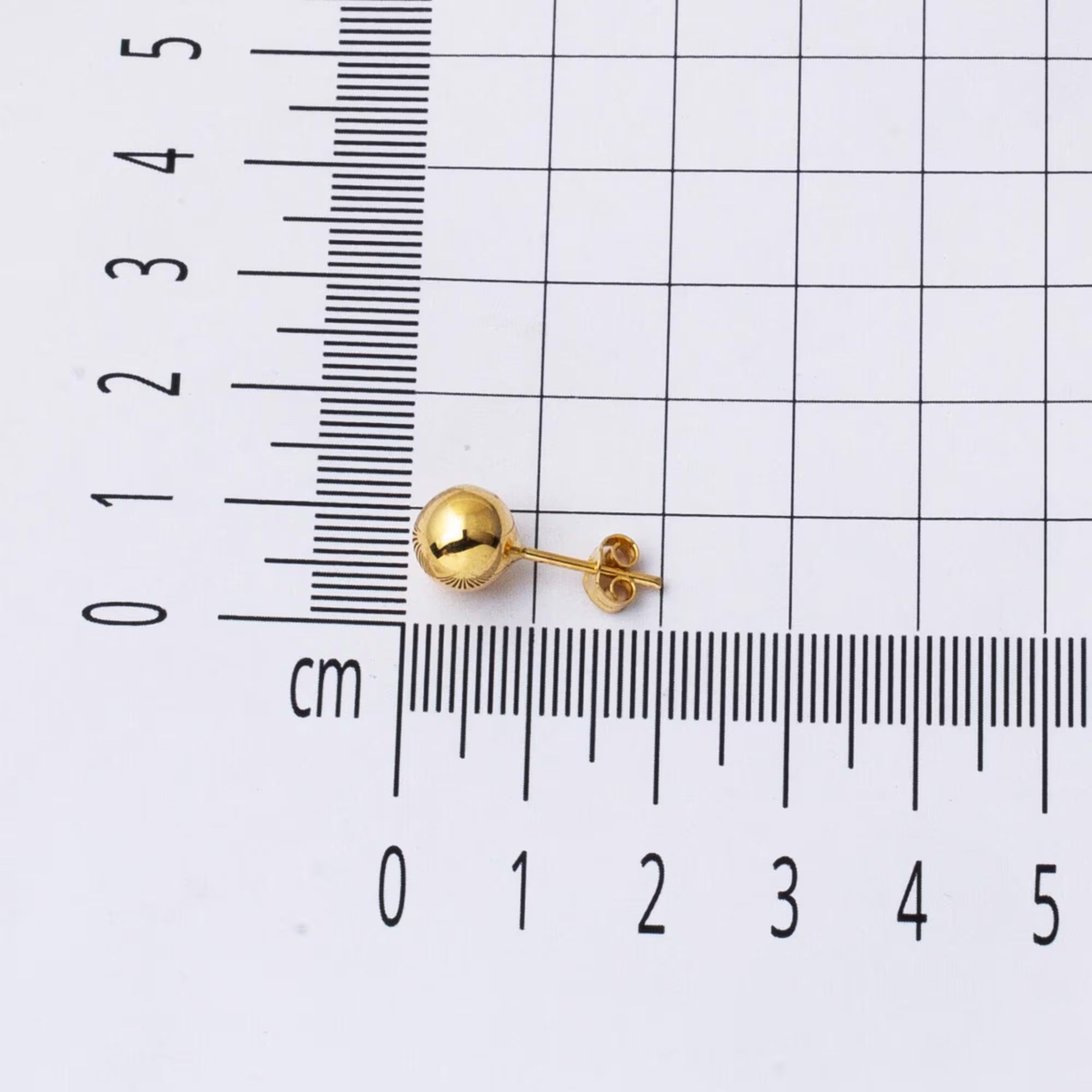14K Solid Gold Ball Stud Earrings, Yellow Gold Ball Earrings 6Mm, Gold round Ball Stud Sleeper Earrings, Classic Jewelry