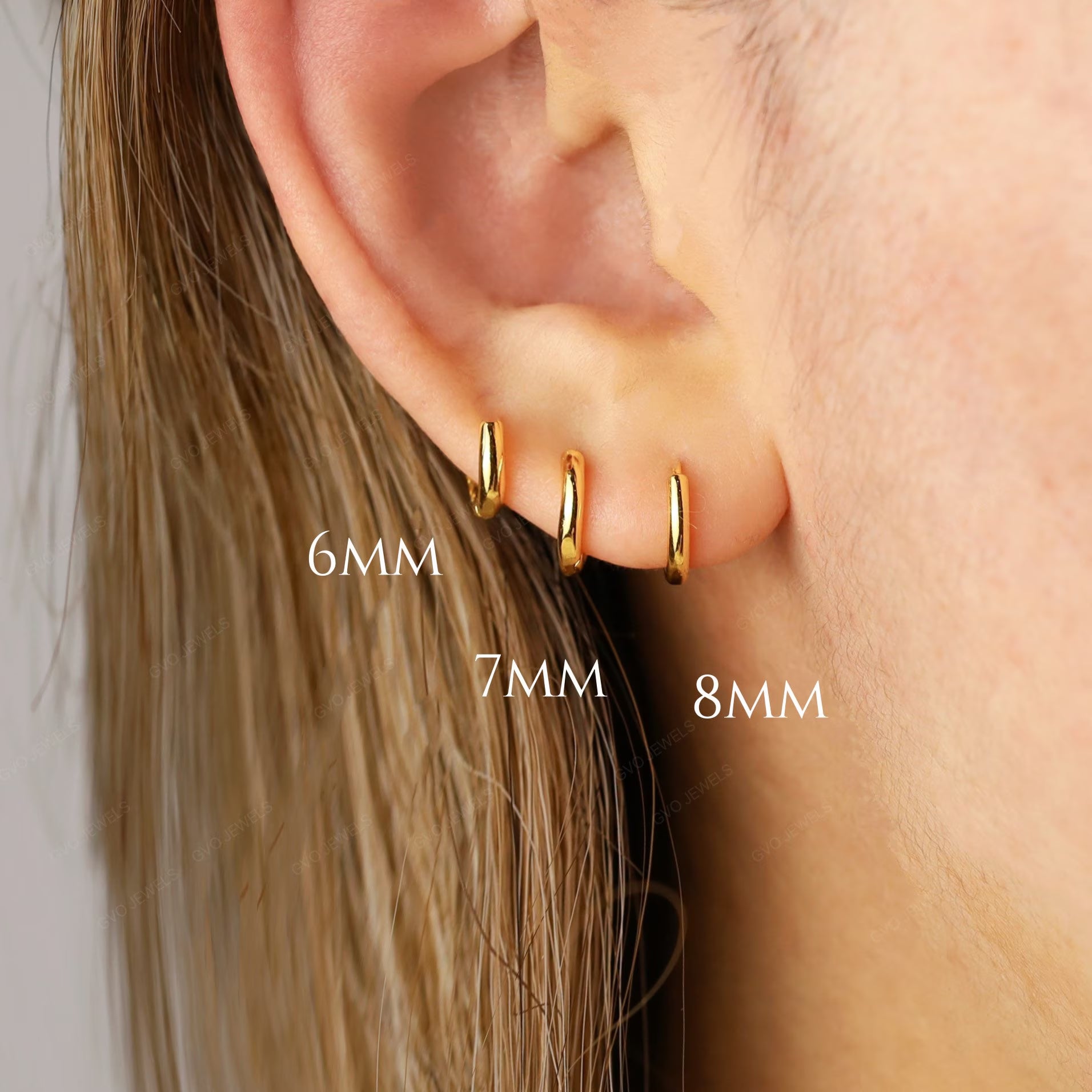 Huggie Hoop Earrings • 14K Gold Dainty Earrings • Huggie Hoops Earrings • Gold Filled Earrings • Rounded Hoops