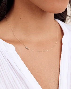 14K Gold Alphabet Necklace NikNenz™ Premium Gold & Diamonds
