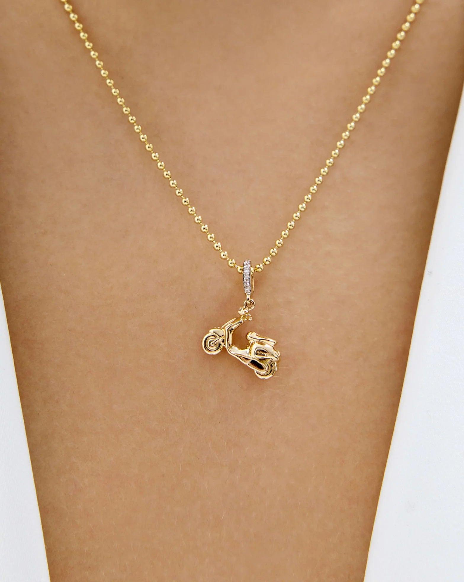 Charming Scooter Pendant for Unique Style.