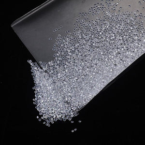 0.80Mm to 4Mm Full White D Color Small round Brilliant Diamond Cut Loose Moissanite for Ring, Earring, Jewellery Making (Wholesale Price)