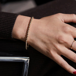 14K Gold 4Mm Ball Bead Bracelet