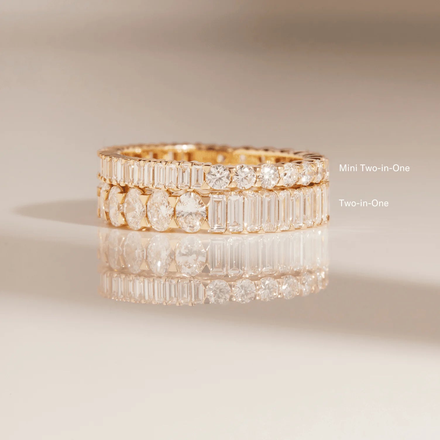 Two-In-One Lab Grown Diamond Eternity Ring NikNenz™ Premium Gold & Diamonds