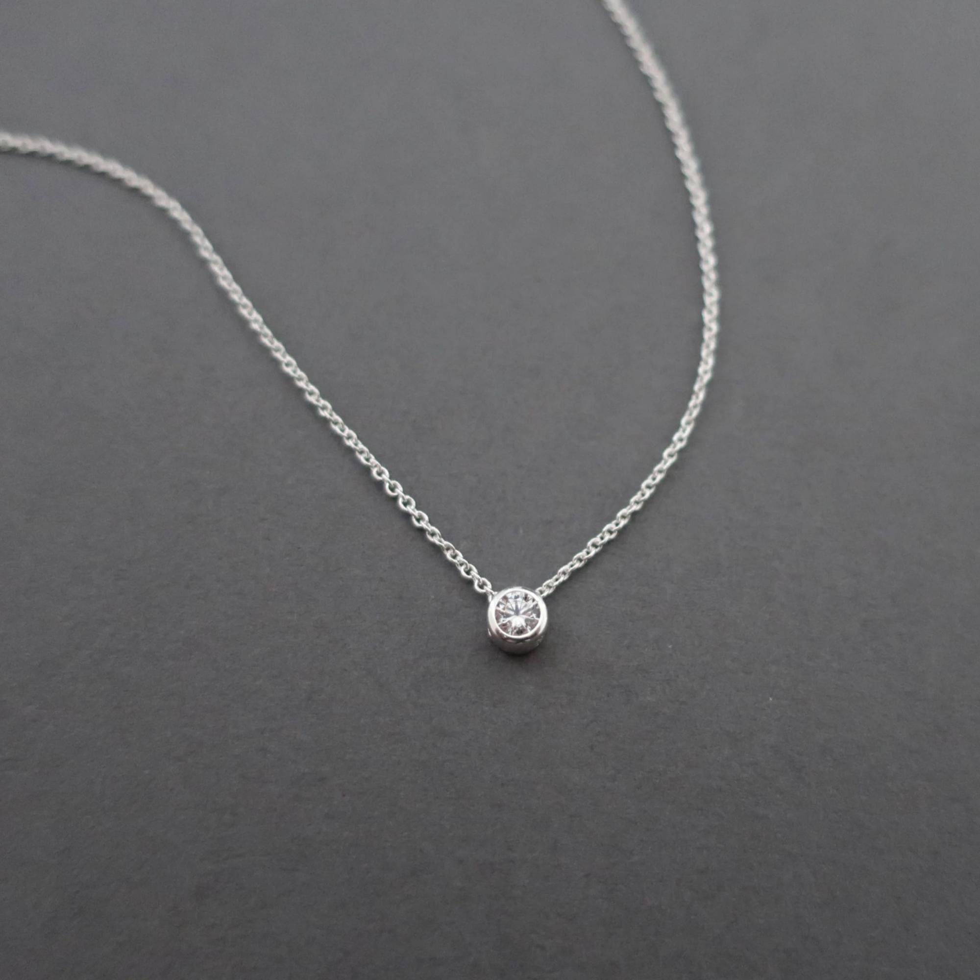 Cz Diamond Solitaire Crystal Necklace Sterling Silver, Bridesmaid Necklace Jewellery Gift, Tiny Cz Cubic Zirconia Wedding Necklace Jewellery