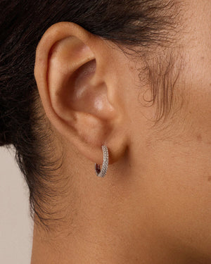 14K Diamond Double down Huggies