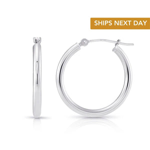 Discover Timeless Elegance with Our Handmade 10K Solid Gold Hoop Earrings - Available in White, Rose, and Yellow Gold.