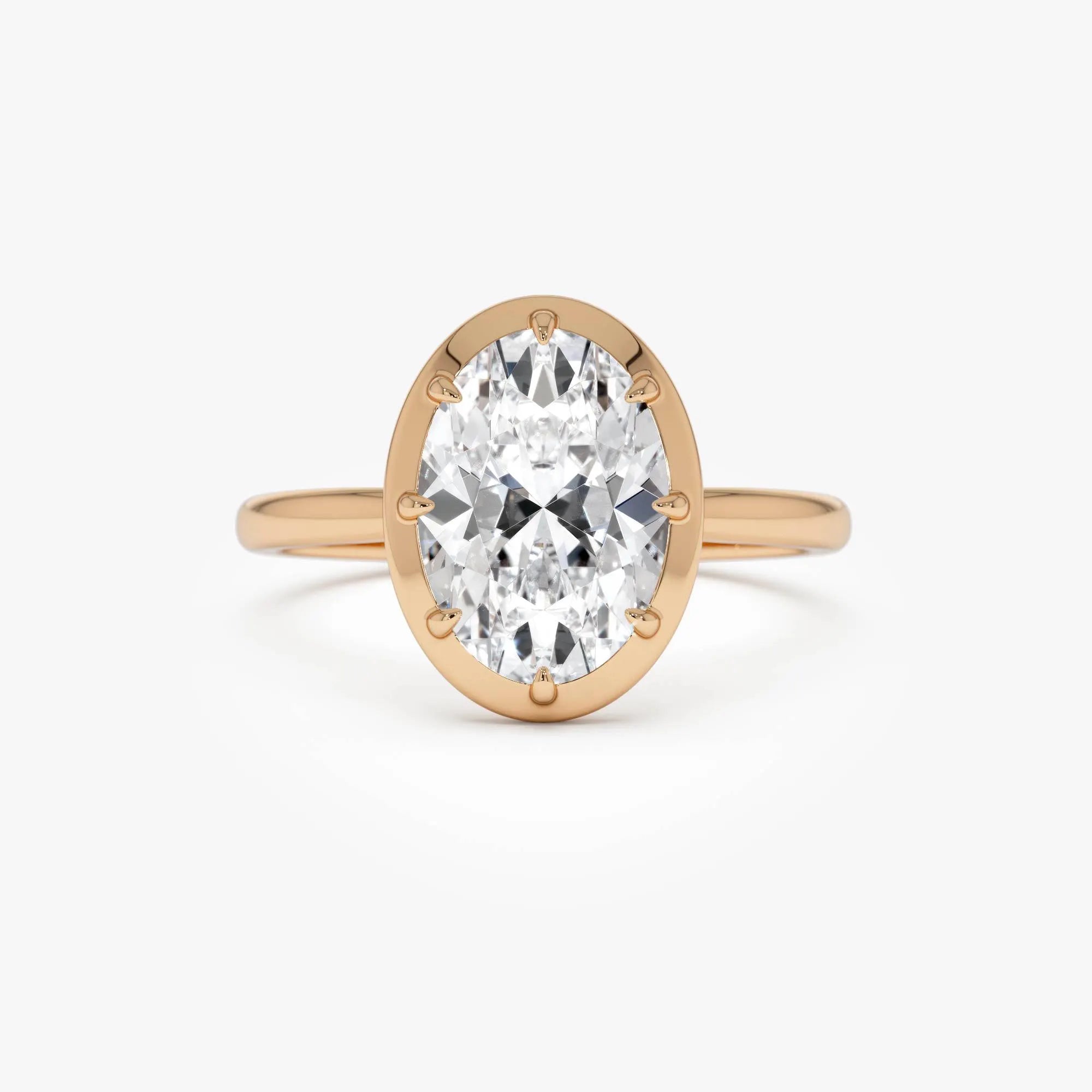 2.00 Ctw Oval Lab Diamond 14K Gold Solitaire Engagement Ring