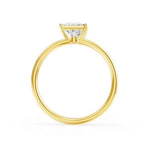 Stunning 10K Yellow Gold Princess Cut Diamond Solitaire Engagement Ring - The Perfect April Birthstone Gift for Her