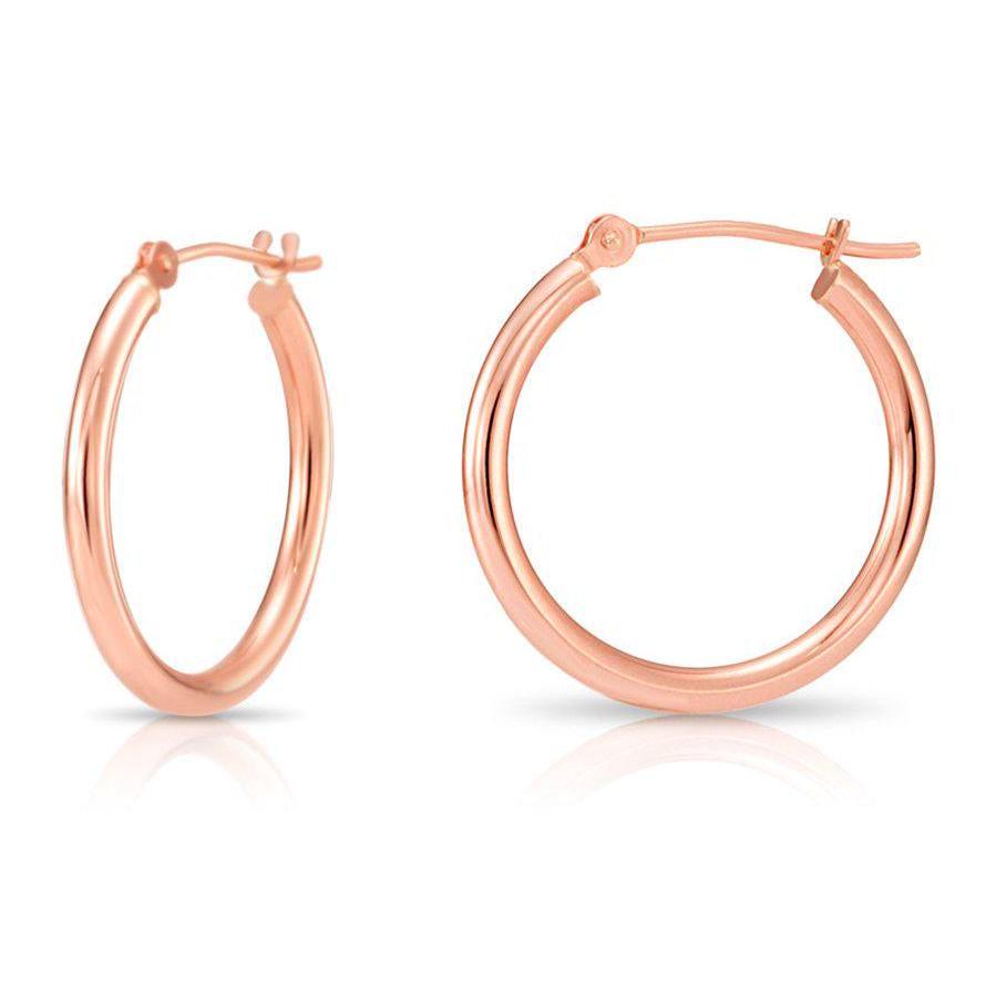 Discover Timeless Elegance with Our Handmade 10K Solid Gold Hoop Earrings - Available in White, Rose, and Yellow Gold.