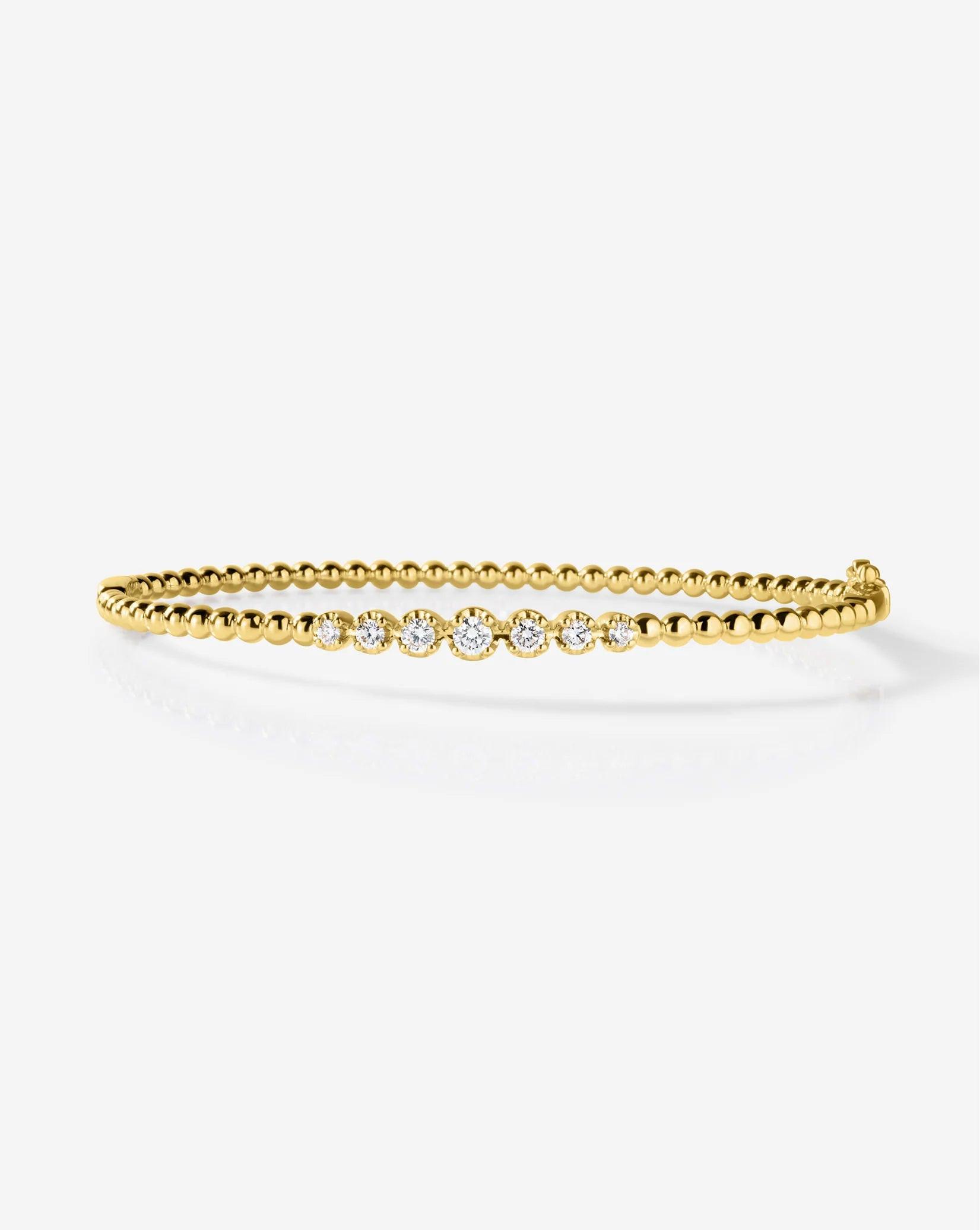 Stunning Diamond Cluster Bead Bangle – Elevate Your Elegance!.