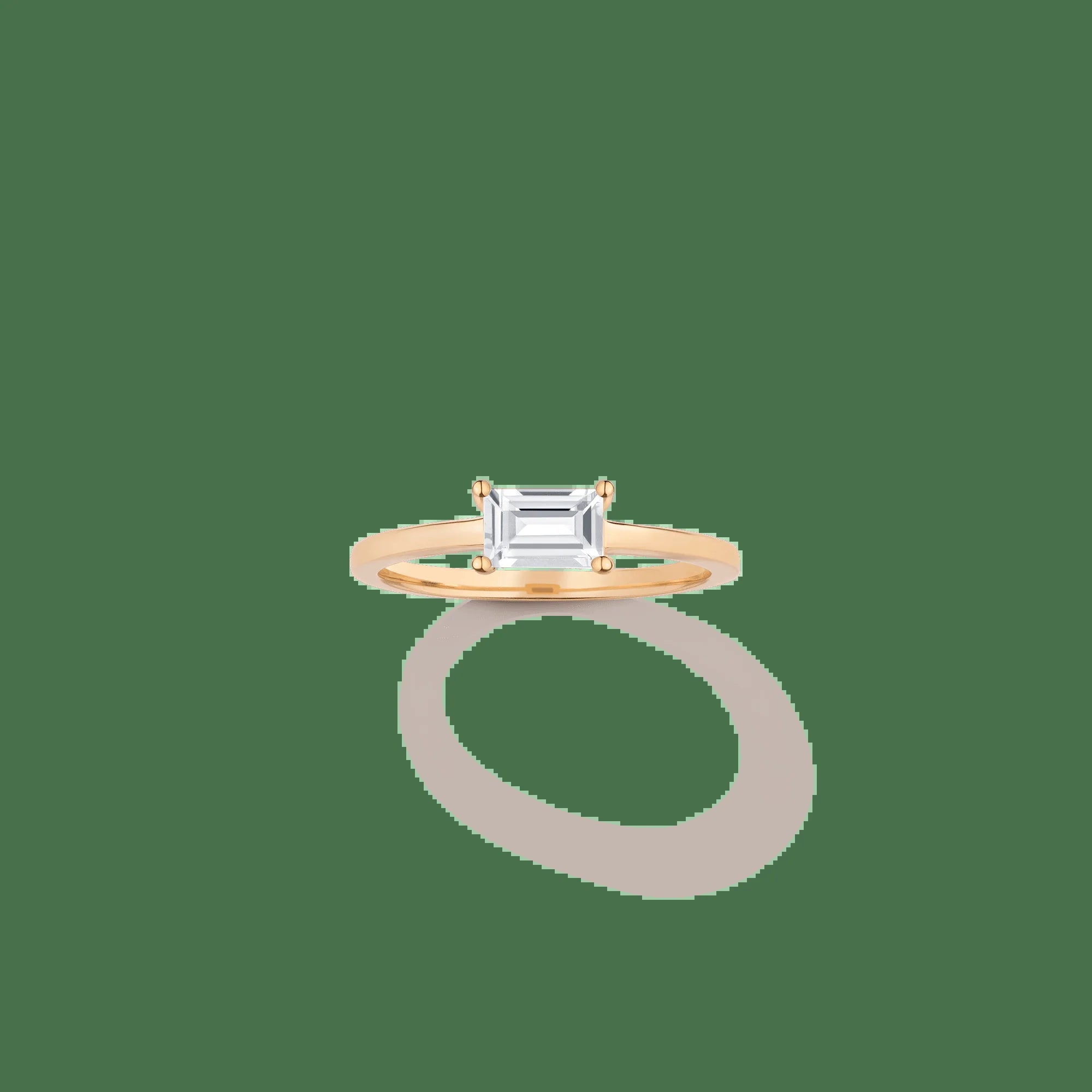 Birthstone Baguette Ring - Garnet NikNenz™ Premium Gold & Diamonds