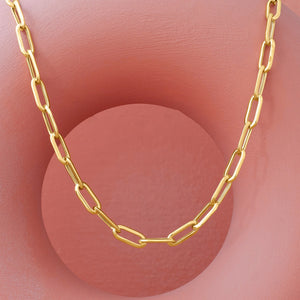 GOLD LONG LINK CHAIN NECKLACE