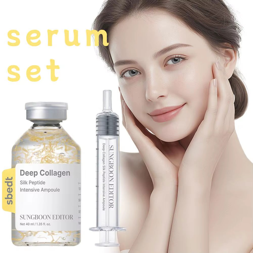 Collagen Ampoule Essence Liquid Set - Needle Type Firming anti Wrinkle Line Sculpture Skin Care Moisturizing Repair Serum