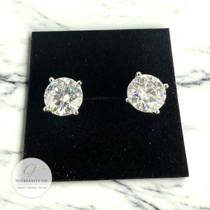 Moissanite Stud Earrings 3Mm–10Mm, 925 Sterling Silver Screw Back, VVS1 GRA Certified, Diamond Alternative Studs for Men Women, Mothers Day