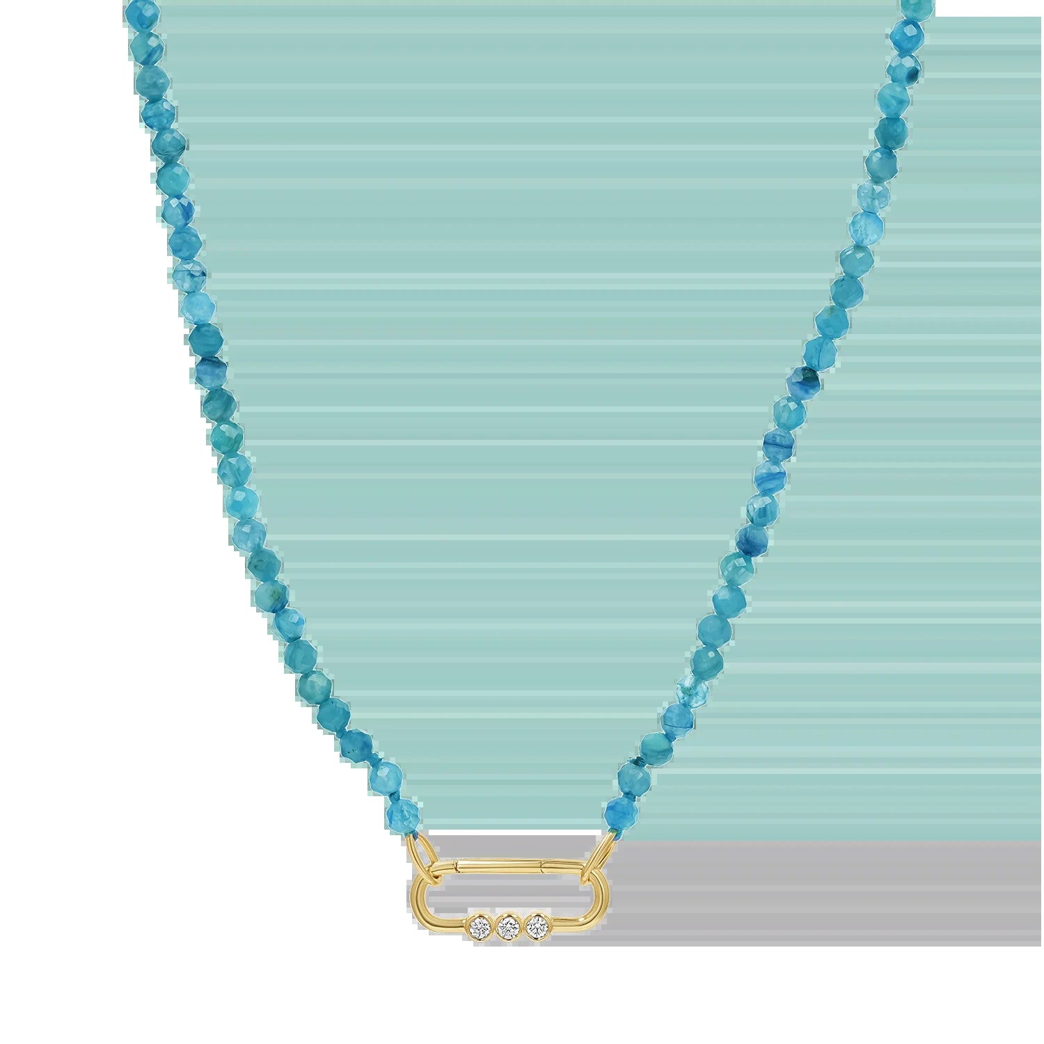 Blue Apatite Connector Necklace