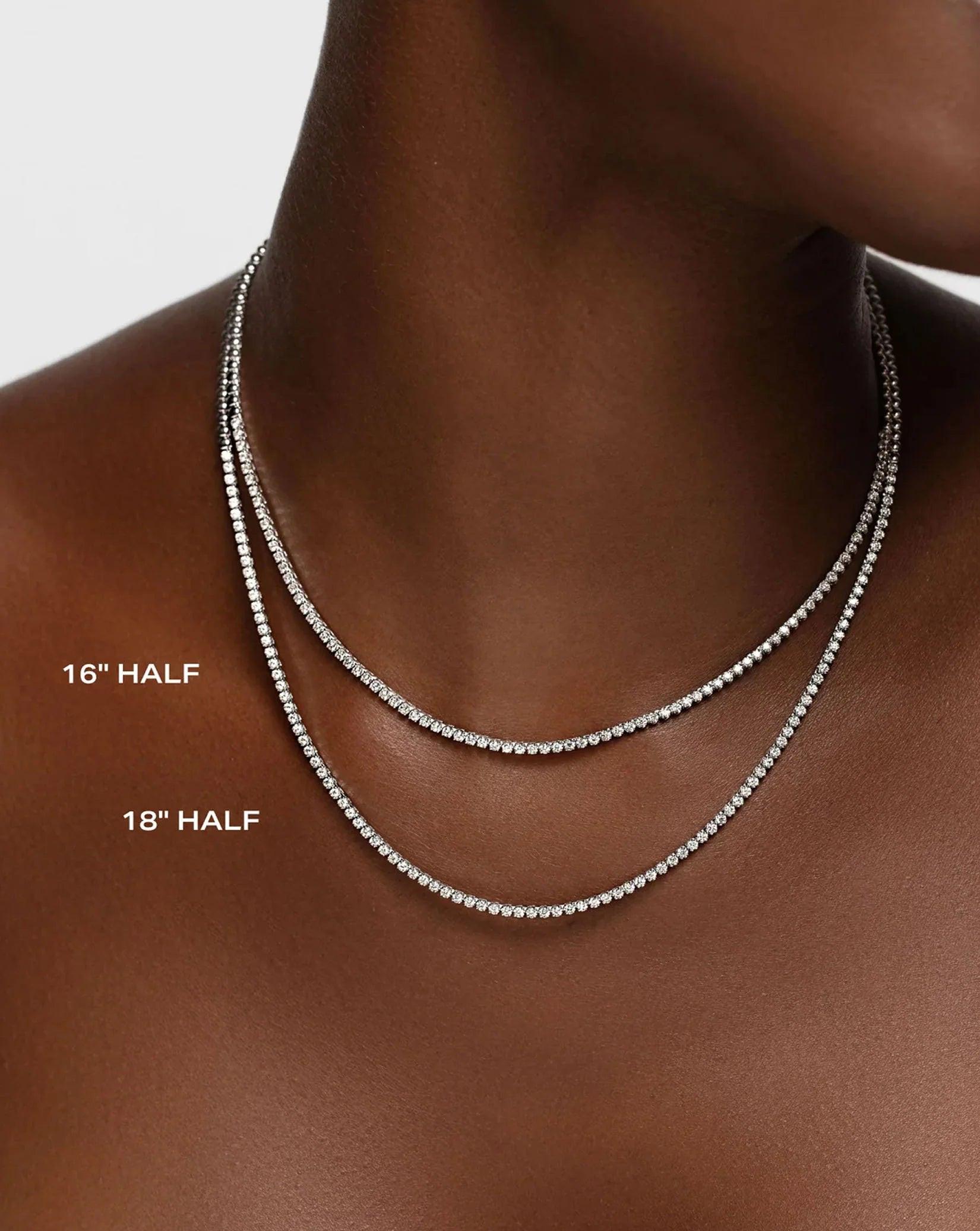 Elegant Mini Diamond Tennis Necklace - Timeless Sparkle for Every Occasion.