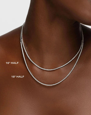 Elegant Mini Diamond Tennis Necklace - Timeless Sparkle for Every Occasion.