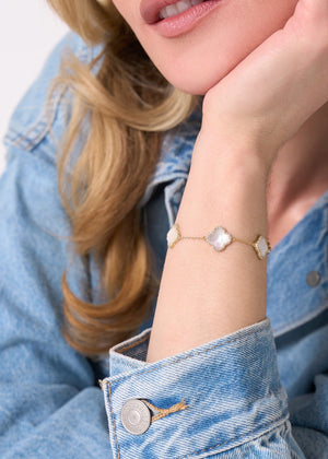 Icon White Bracelet NikNenz™ Premium Gold & Diamonds