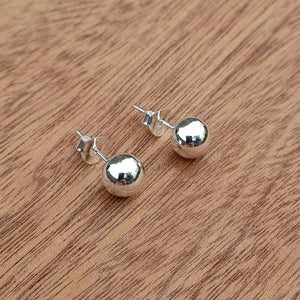 Sterling Silver 8Mm Ball Stud Earrings