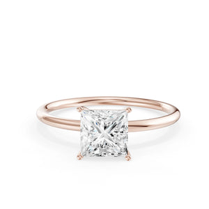Stunning 10K Yellow Gold Princess Cut Diamond Solitaire Engagement Ring - The Perfect April Birthstone Gift for Her