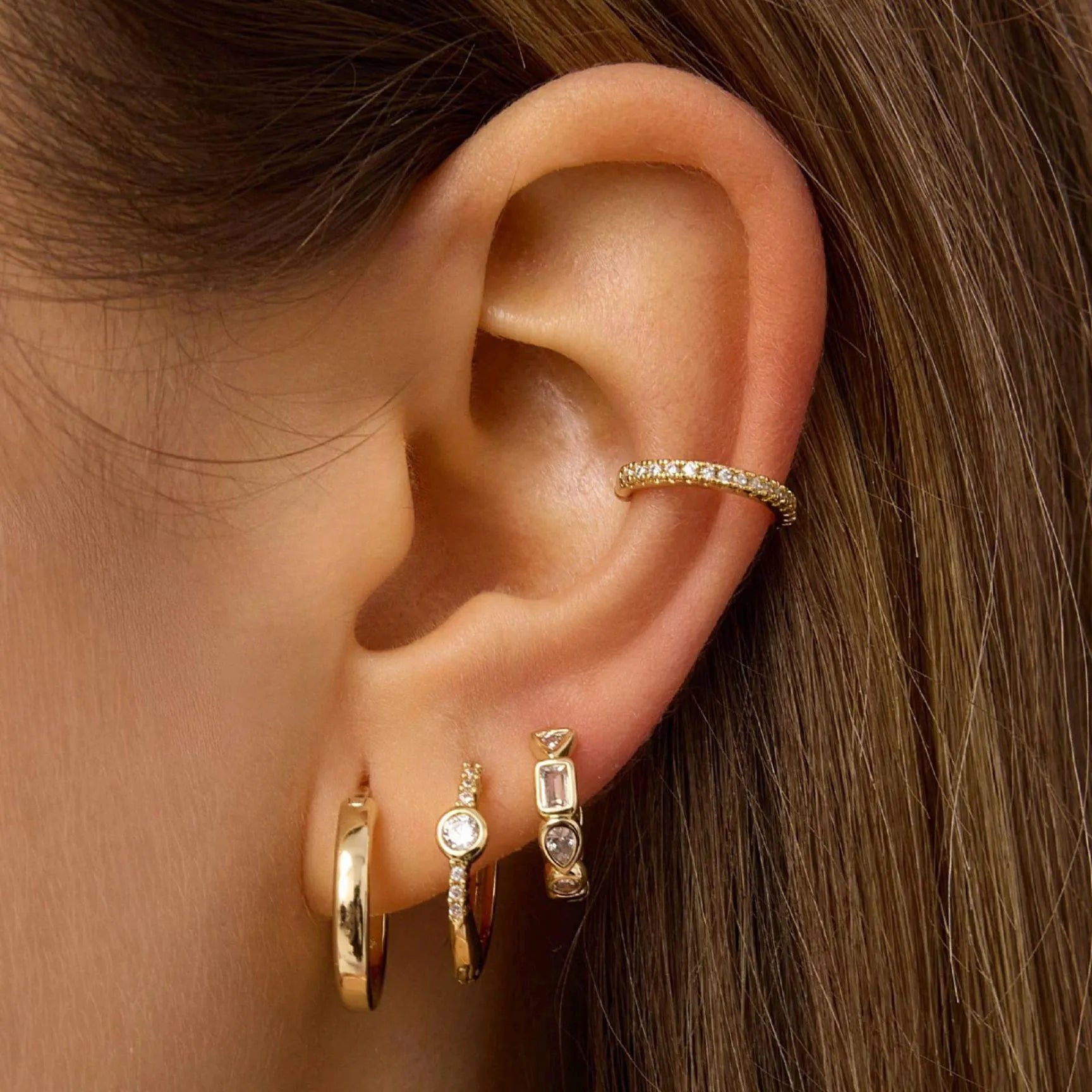 14K Gold Hoop Earrings Small Hoops Medium Hoops Large Hoops Gold Hoops Huggie Earrings Diamond Earrings Mothers Day Gift Mom Gift for Her