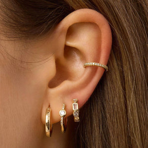 14K Gold Hoop Earrings Small Hoops Medium Hoops Large Hoops Gold Hoops Huggie Earrings Diamond Earrings Mothers Day Gift Mom Gift for Her