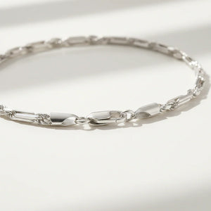 925 Sterling Silver Figarope Milano Italian Bracelet