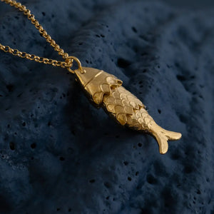 FISH PENDANTS in GOLD and SILVER