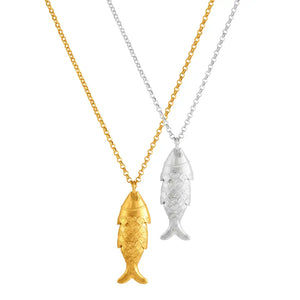 FISH PENDANTS in GOLD and SILVER