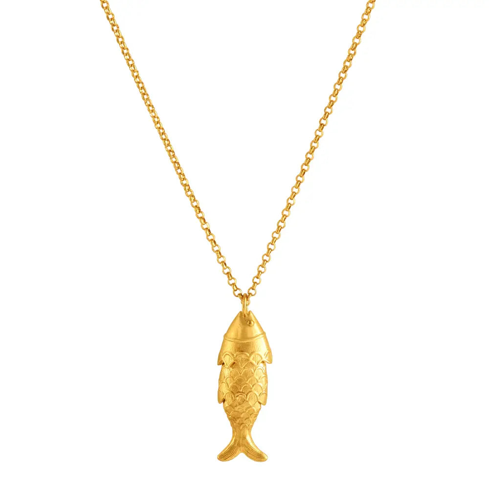FISH PENDANTS in GOLD and SILVER