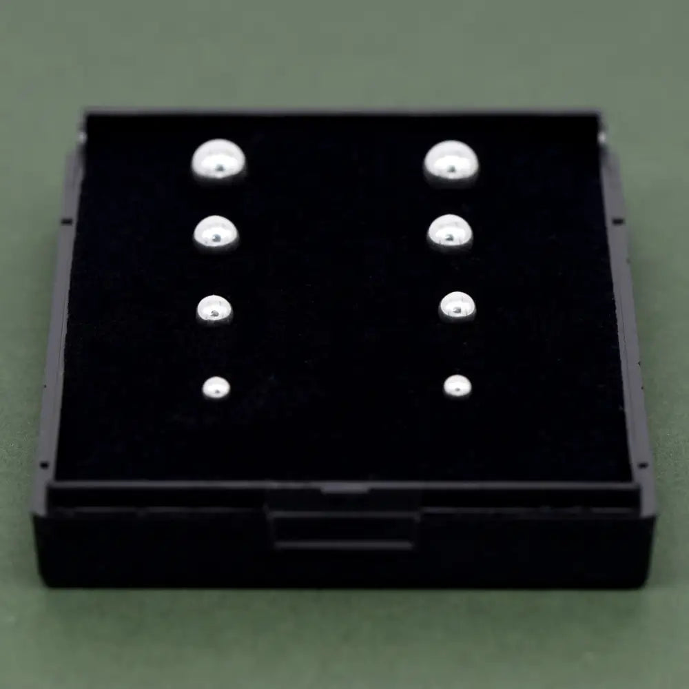 Genuine 925 Sterling Silver 3, 4, 5 & 6Mm Polished Studs/Earrings in Gift Box Gift for Her, Silver Earrings, Silver Ball Studs