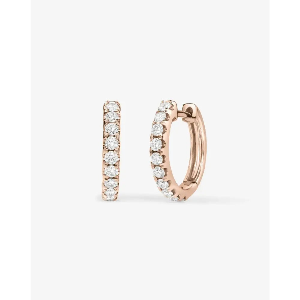 Glamorous Jumbo Diamond Huggie Earrings.