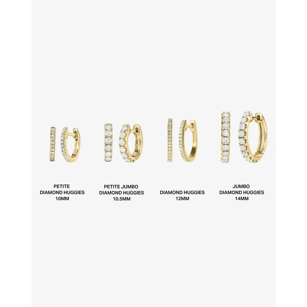 Glamorous Jumbo Diamond Huggie Earrings.
