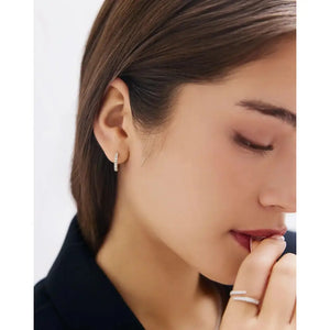 Glamorous Jumbo Diamond Huggie Earrings.
