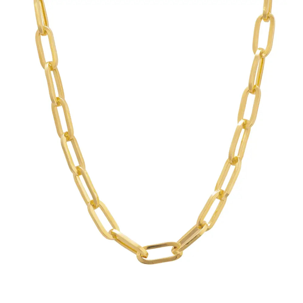 GOLD LONG LINK CHAIN NECKLACE
