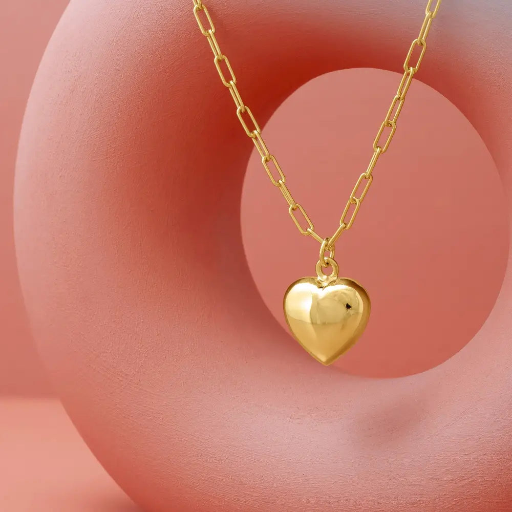 GOLD POLISHED HEART PENDANT