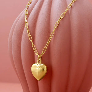 GOLD POLISHED HEART PENDANT