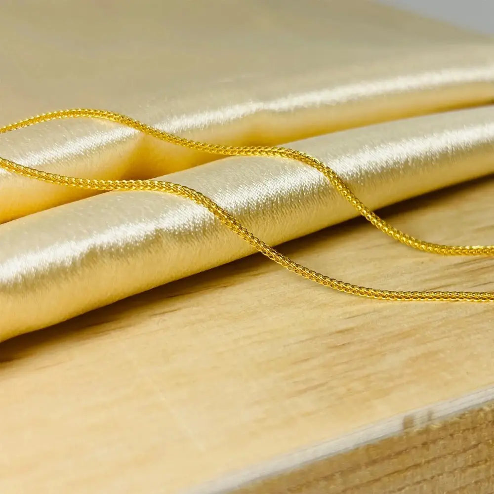 Handmade 24K Solid Gold Chain Necklace, 999 Pure Gold Jewelry,Simple Design