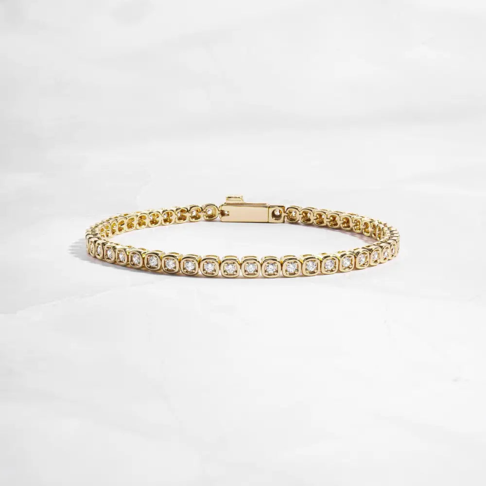 Handmade Tennis Bracelet, Gold Tennis Bracelet, Cubic Zirconia Tennis Bracelet, Dainty Bracelet, Diamond Bracelet, Gift for Her, Bracelet