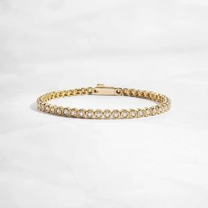 Handmade Tennis Bracelet, Gold Tennis Bracelet, Cubic Zirconia Tennis Bracelet, Dainty Bracelet, Diamond Bracelet, Gift for Her, Bracelet