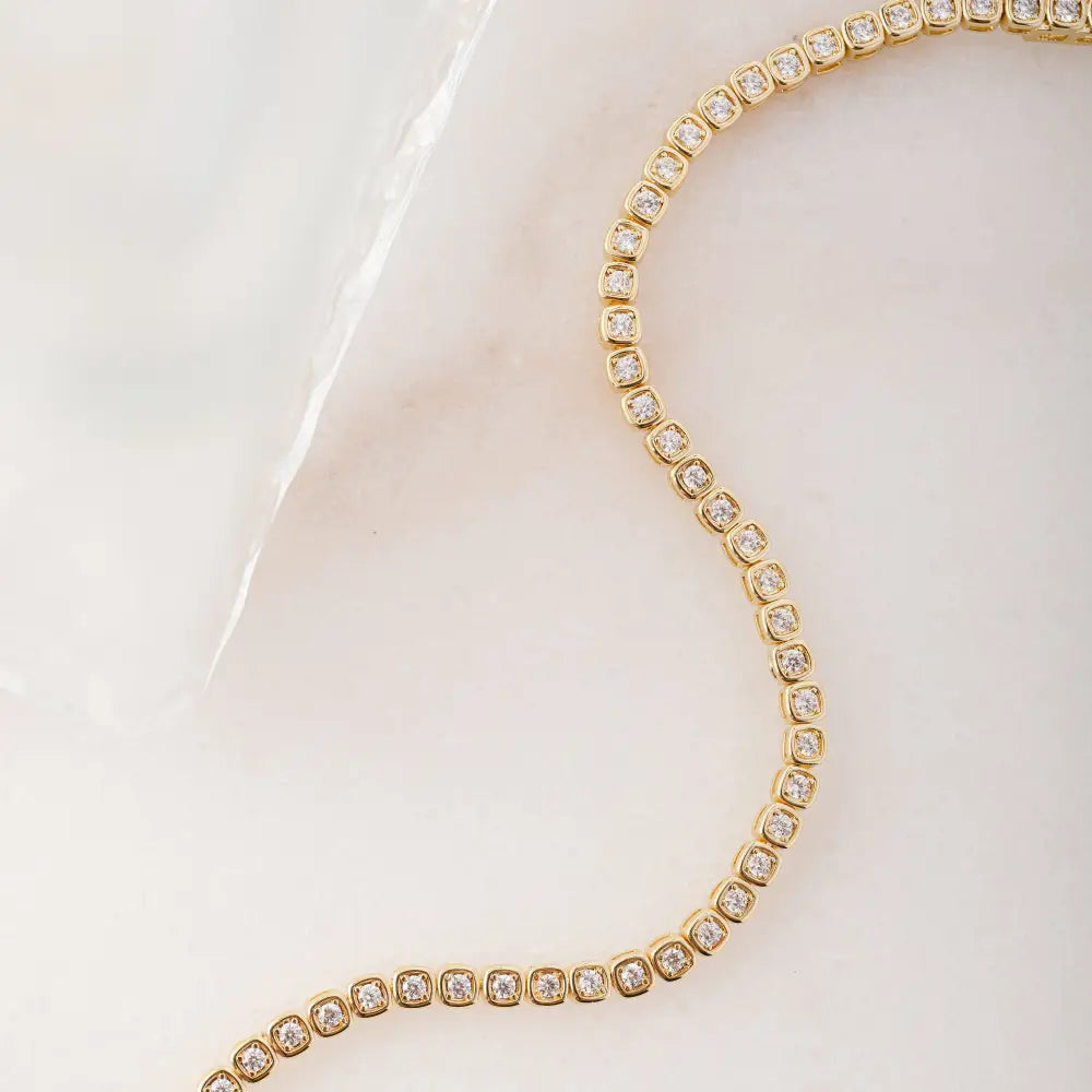 Handmade Tennis Bracelet, Gold Tennis Bracelet, Cubic Zirconia Tennis Bracelet, Dainty Bracelet, Diamond Bracelet, Gift for Her, Bracelet