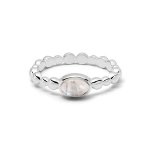 Healing Stone Bobble Ring Sterling Silver