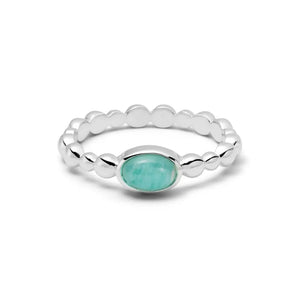 Healing Stone Bobble Ring Sterling Silver